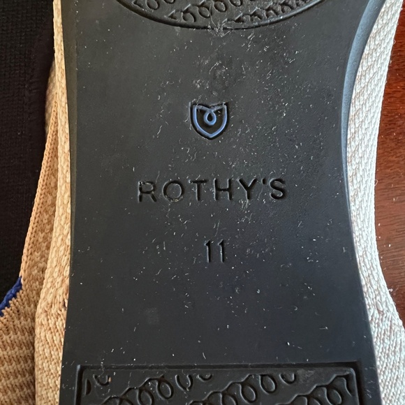 Rothy's "The Flat" in Cream and Black, Sz 11 - Picture 6 of 6